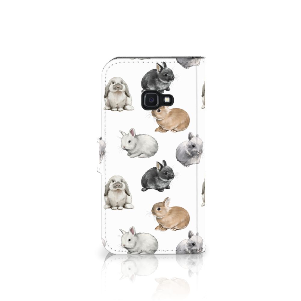 Samsung Galaxy Xcover 4 | Xcover 4s Telefoonhoesje met Pasjes Konijntjes zij aanzicht