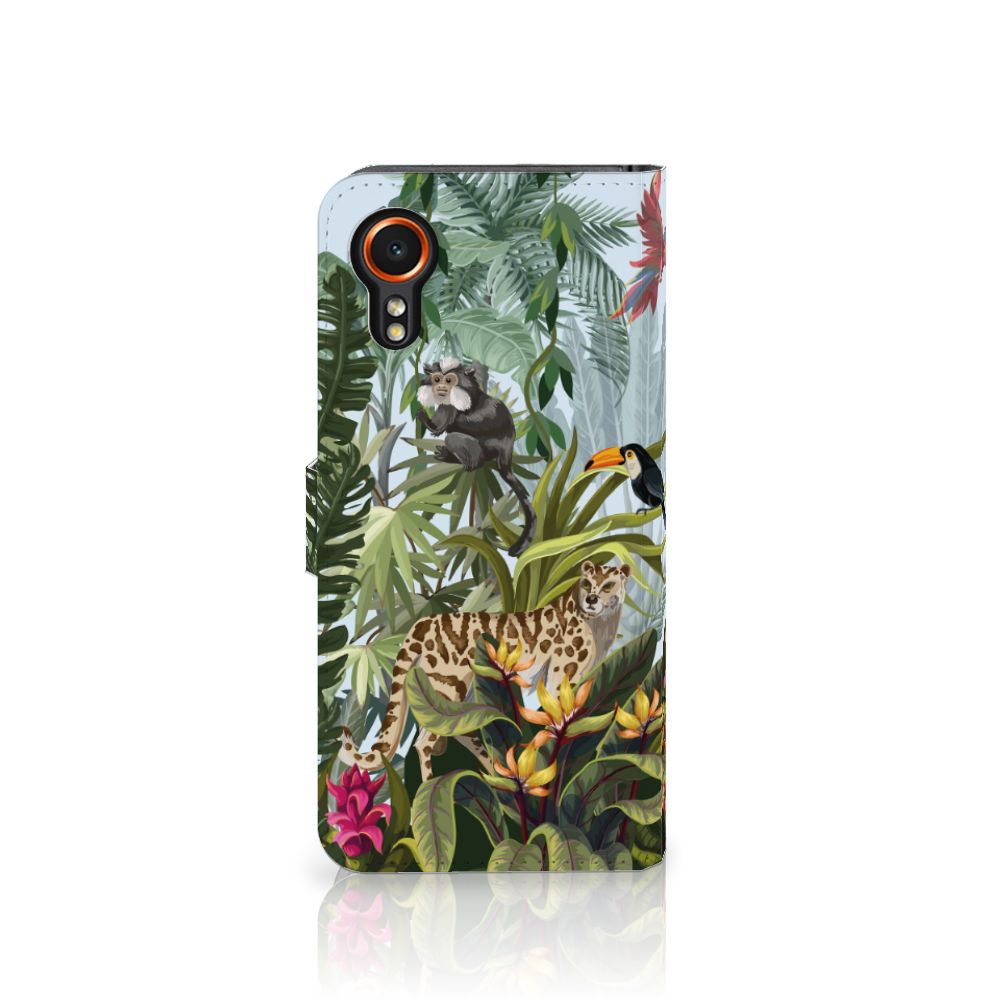 Samsung Galaxy Xcover 7 Telefoonhoesje met Pasjes Jungle design voorkant