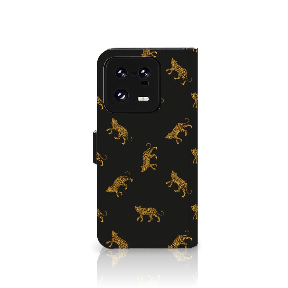 Xiaomi 13 Pro Telefoonhoesje met Pasjes Leopards zij aanzicht