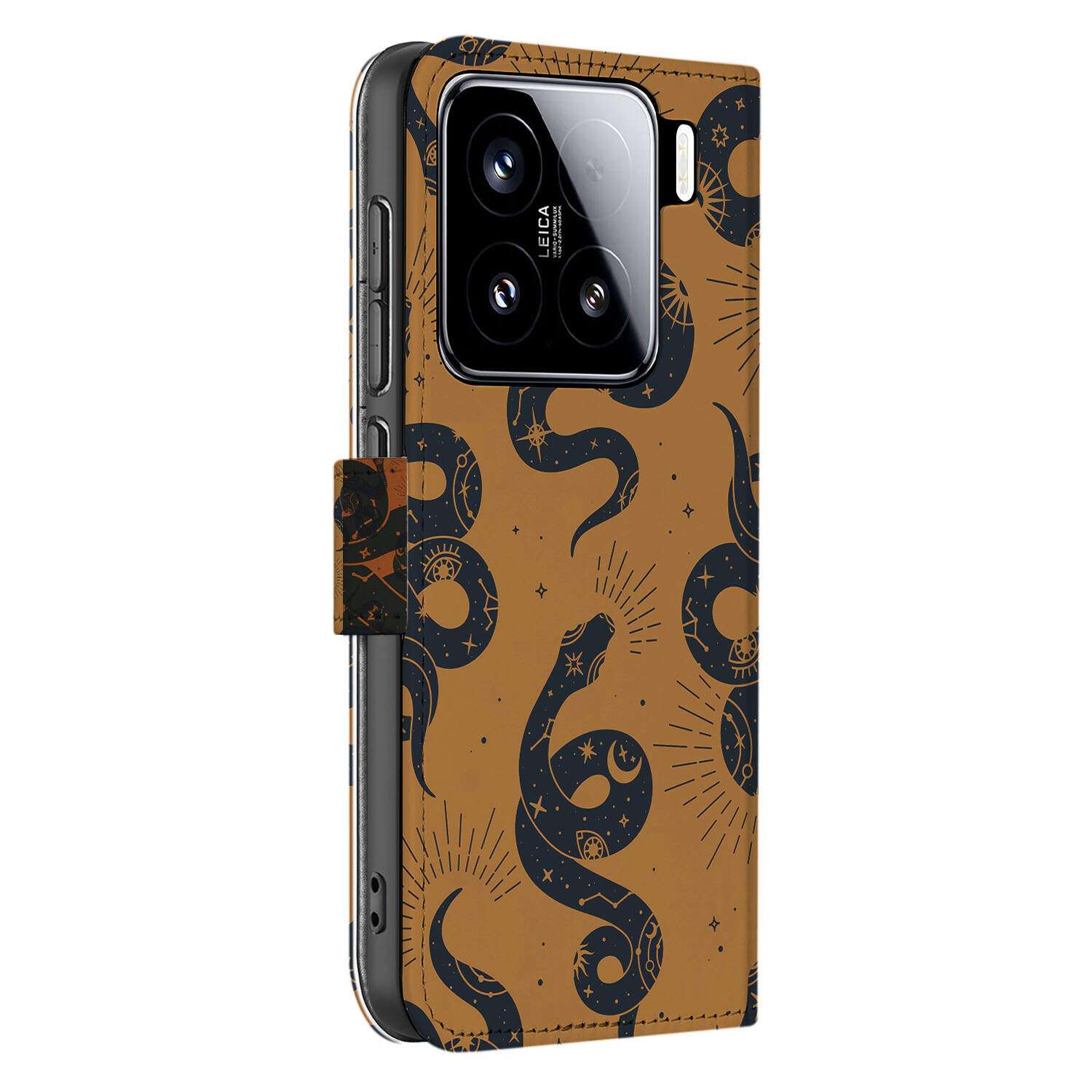 Xiaomi 15 Telefoonhoesje met Pasjes Snakes zijaanzicht
