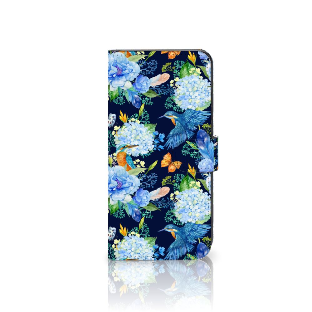 Telefoonhoesje met Pasjes voor Xiaomi Poco X5 Pro | Note 12 Pro 5G IJsvogel bloemen aanzicht