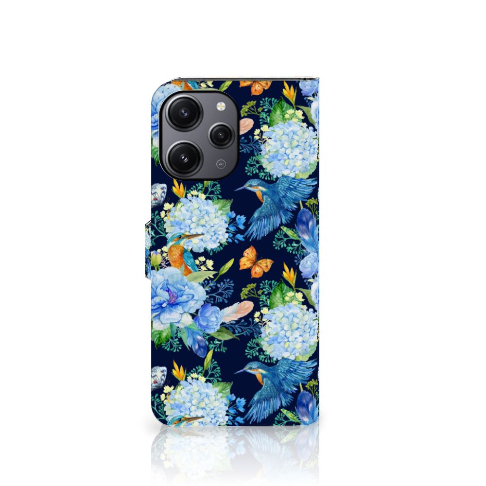 Xiaomi Redmi 12 Telefoonhoesje met Pasjes IJsvogel aanzicht