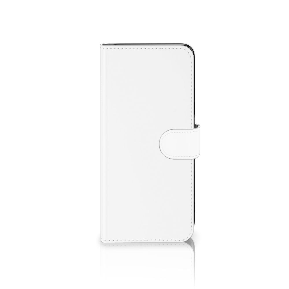 Telefoonhoesje met Pasjes voor Xiaomi Redmi 12 Pink Peacock design wit aanzicht