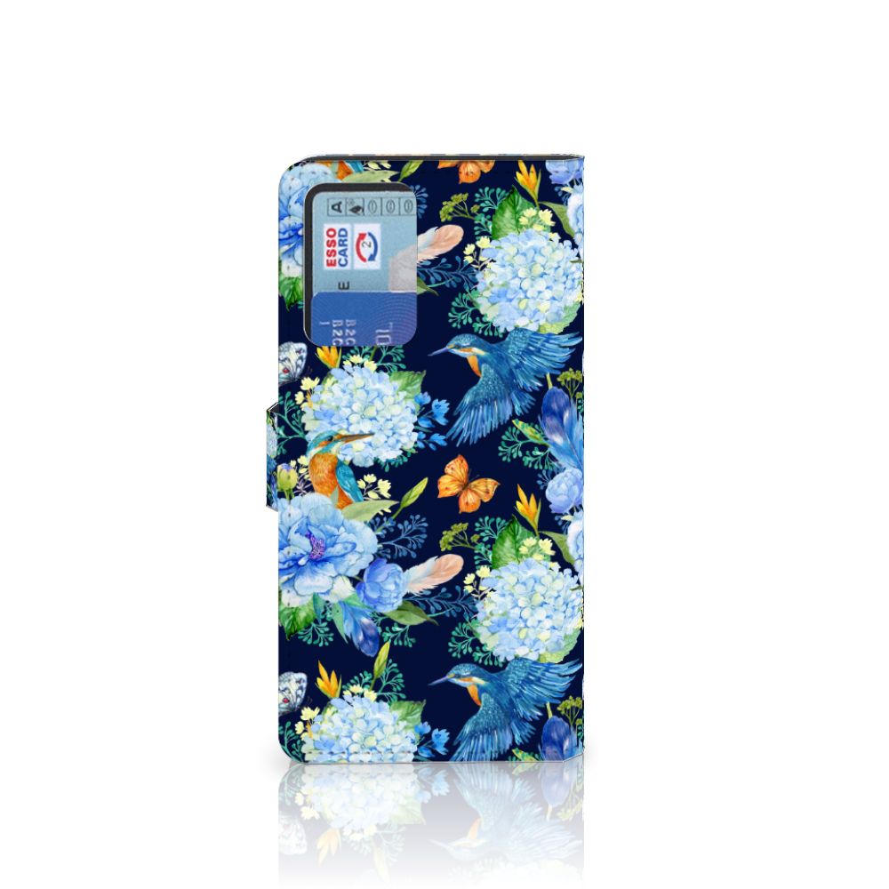 Xiaomi Redmi Note 10 Pro Telefoonhoesje met Pasjes IJsvogel vooraanzicht