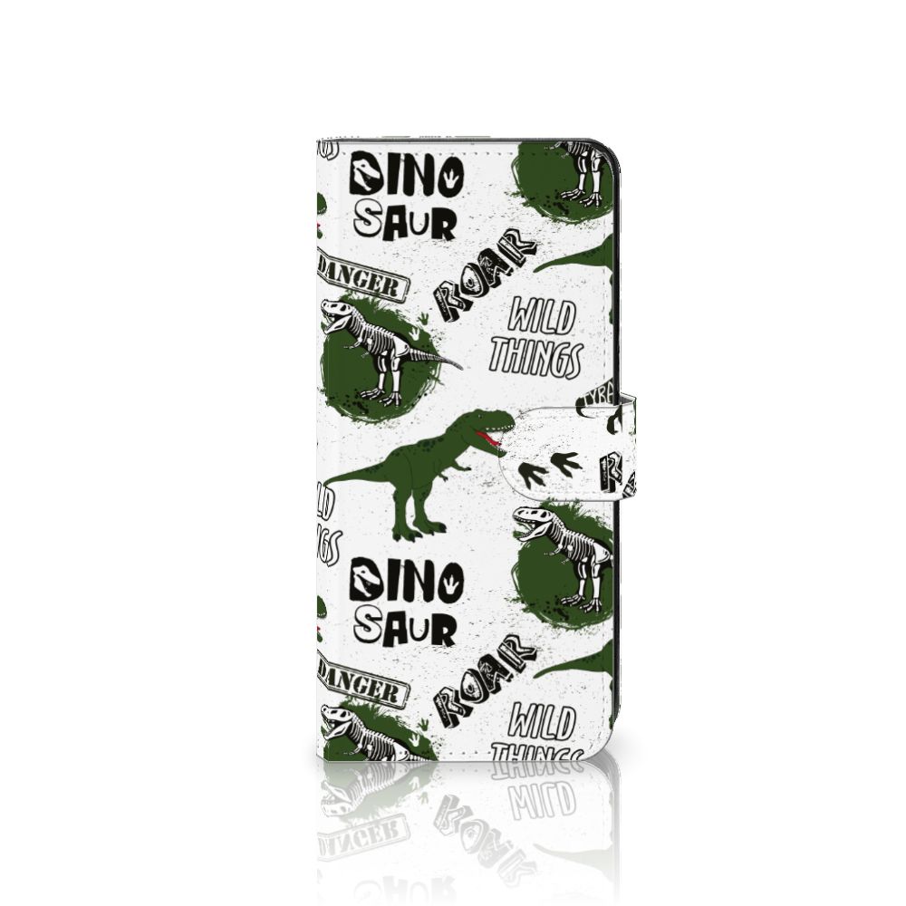 Xiaomi Redmi Note 12 4G Telefoonhoesje met Pasjes Dinosaurus design voorkant