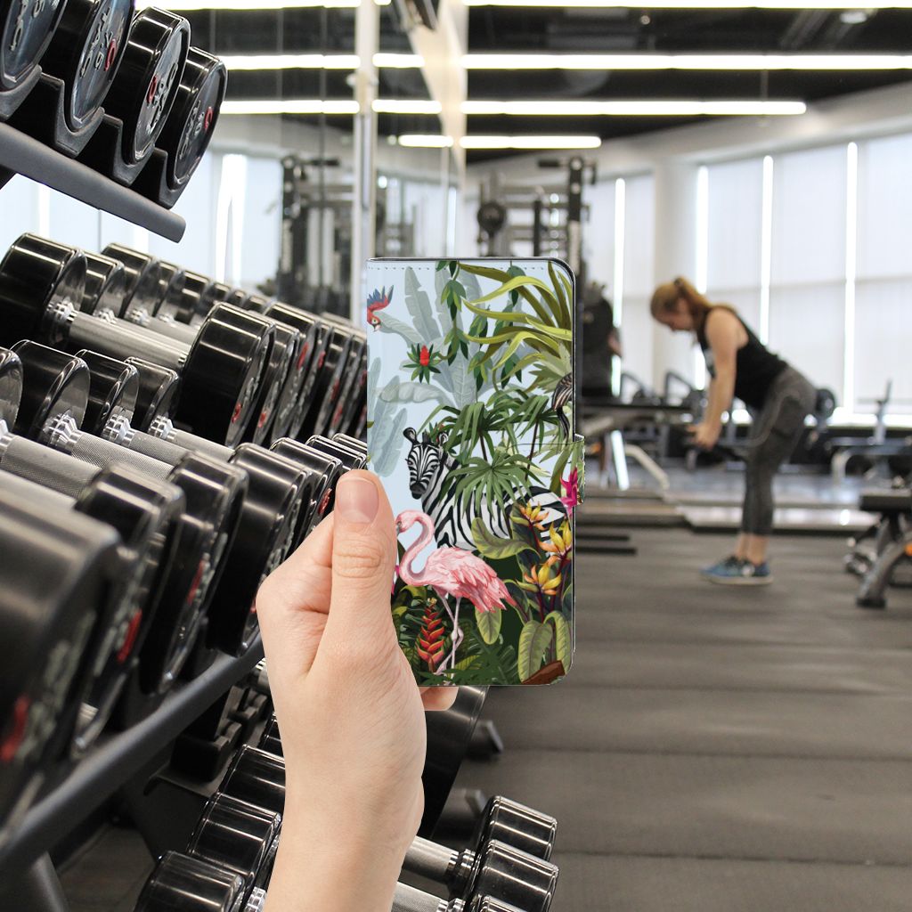 Telefoonhoesje met Pasjes voor Xiaomi Redmi Note 12 5G | Poco X5 Jungle jungle stijl voorzijde fitnessruimte