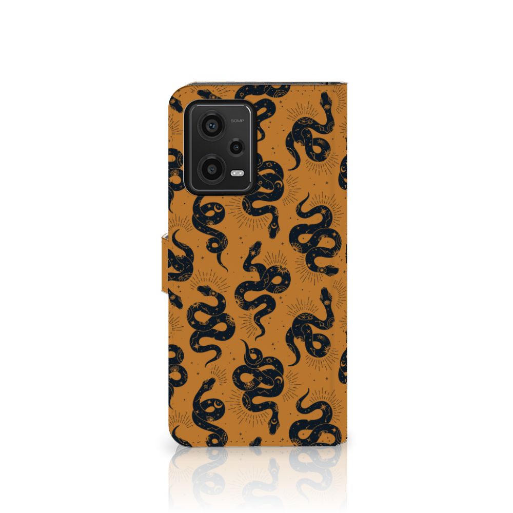 Xiaomi Redmi Note 12 5G Poco X5 Telefoonhoesje met Pasjes Snakes voorkant