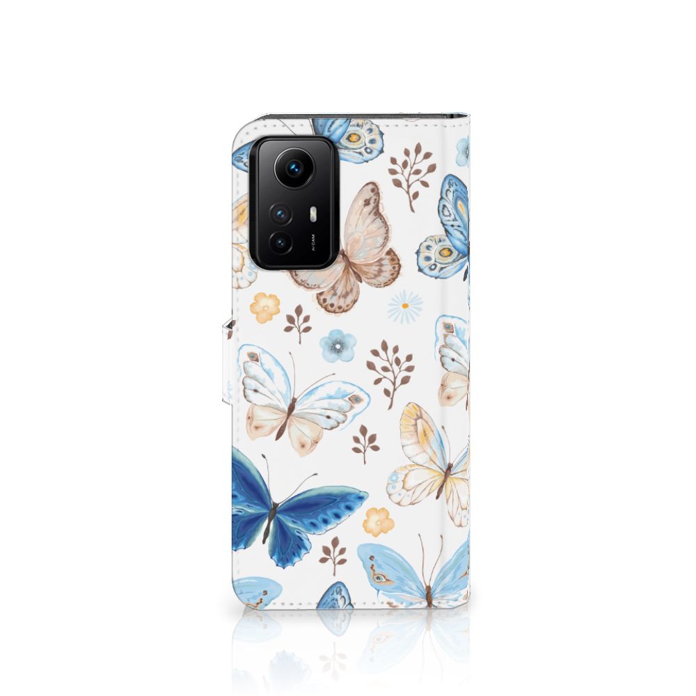 Xiaomi Redmi Note 12S Telefoonhoesje met Pasjes Vlinder voorkant