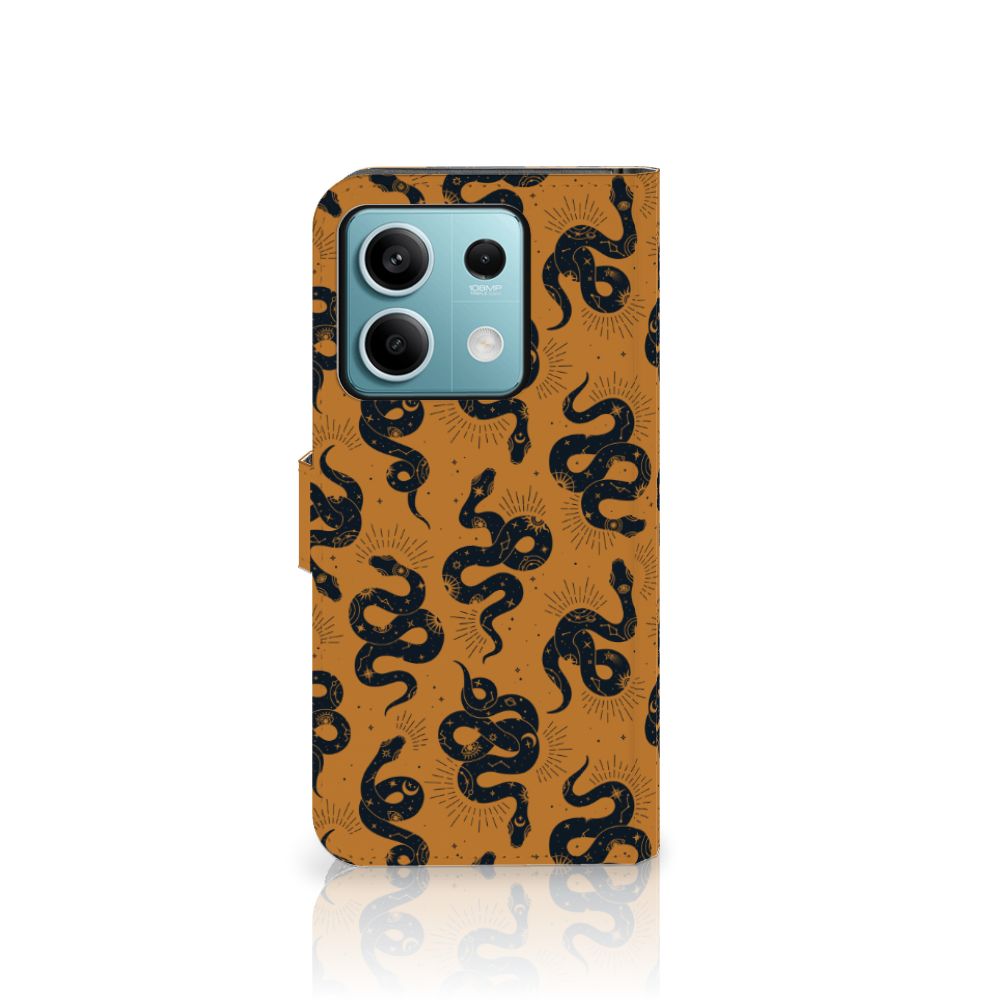 Telefoonhoesje met Pasjes voor Xiaomi Redmi Note 13 5G Snakes met slangen design, perfect cadeau en beschermend.