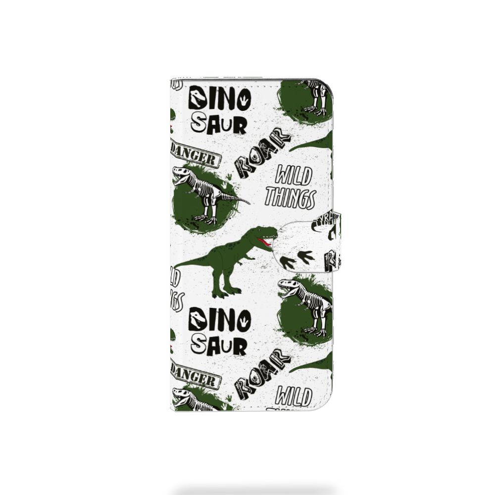 Xiaomi Redmi Note 13 Pro Plus Telefoonhoesje met Pasjes Dinosaurus voorkant