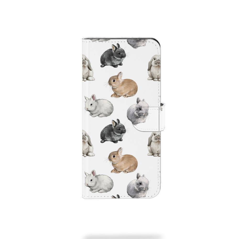Xiaomi Redmi Note 13 Pro Plus Telefoonhoesje met Pasjes Konijntjes voorkant