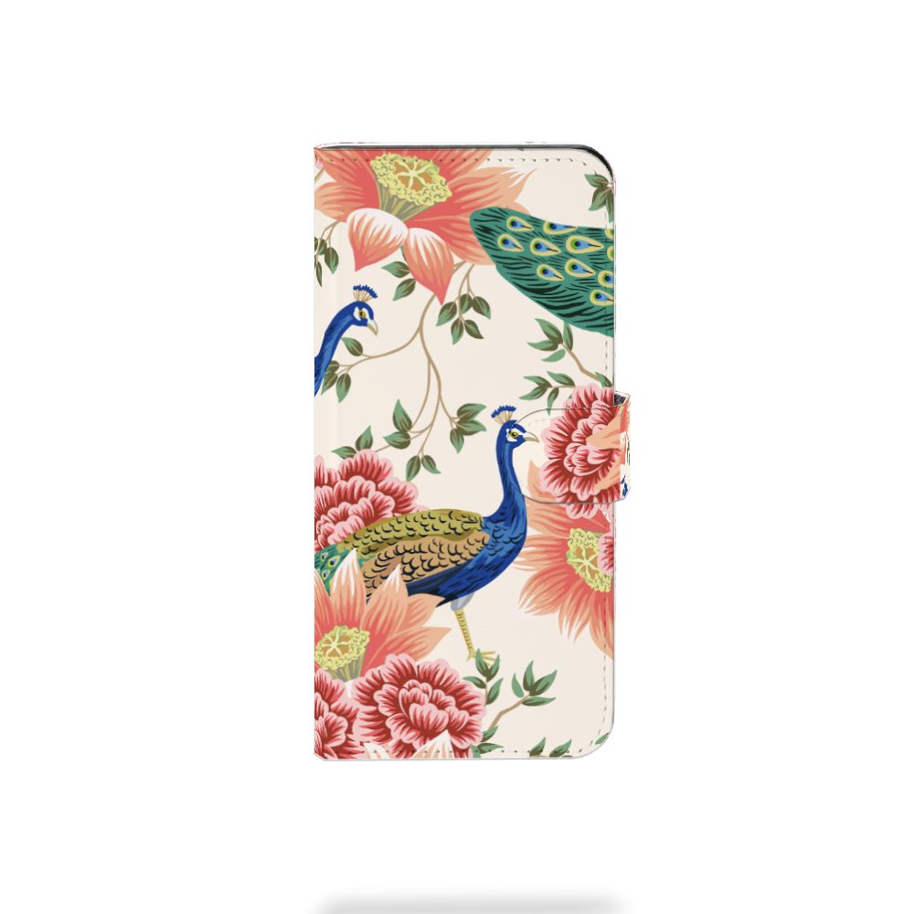 Xiaomi Redmi Note 13 Pro Plus Telefoonhoesje met Pasjes Pink Peacock voorkant