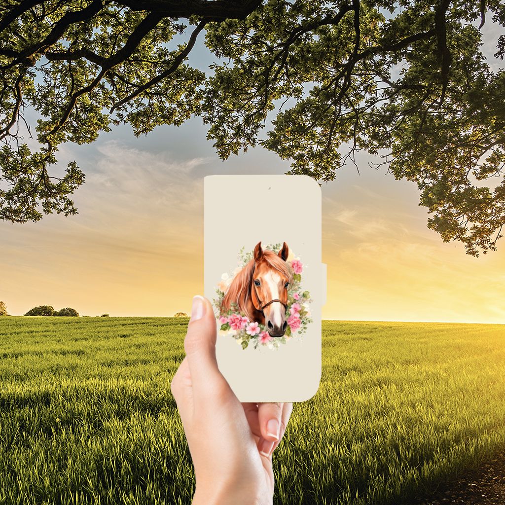 Telefoonhoesje met Pasjes voor iPhone 12 | 12 Pro (6.1") Paard