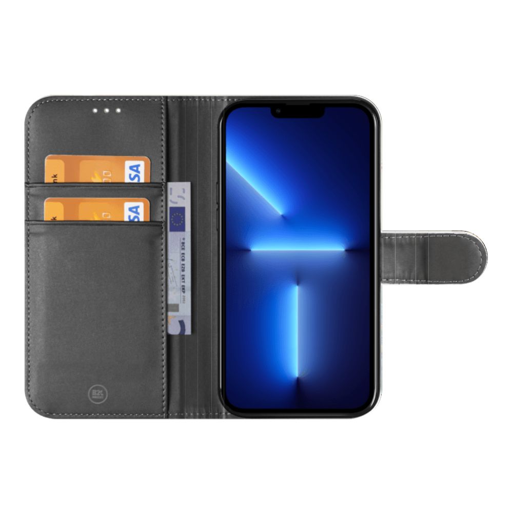 Telefoonhoesje met Pasjes voor iPhone 13 Pro Vintage Pauwen met ruimte voor creditcards.