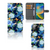 Telefoonhoesje met Pasjes voor iPhone 14 Pro Max IJsvogel met bloemenprint en ruimte voor pasjes.