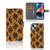 Telefoonhoesje met Pasjes voor iPhone 15 Plus Snakes met uniek slangenontwerp en ruimte voor drie pasjes.
