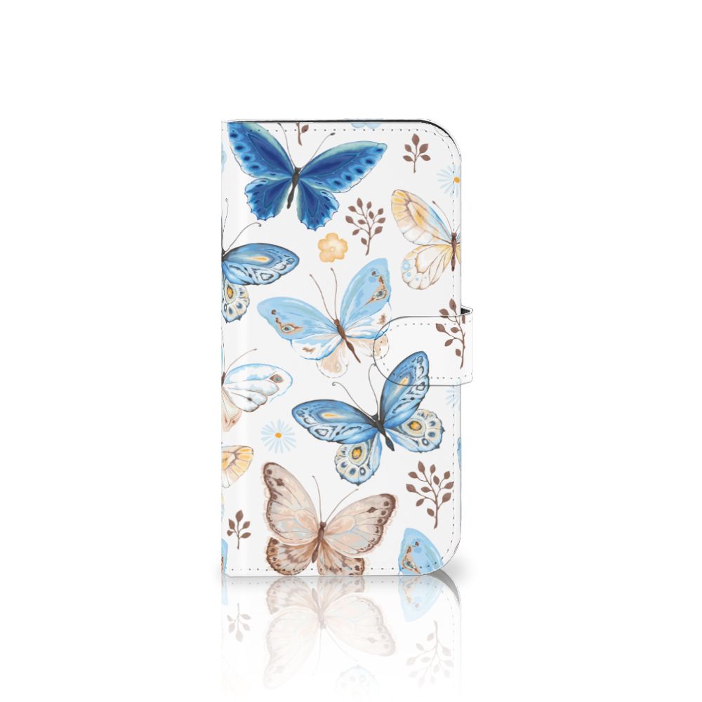 Telefoonhoesje met Pasjes voor iPhone 15 Plus Vlinder met kleurrijke vlinders design 🦋.