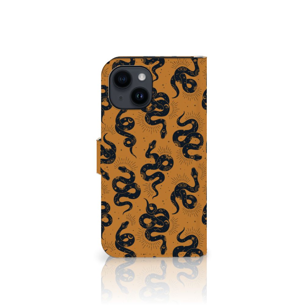 iPhone 15 Telefoonhoesje met Pasjes Snakes achterzijde