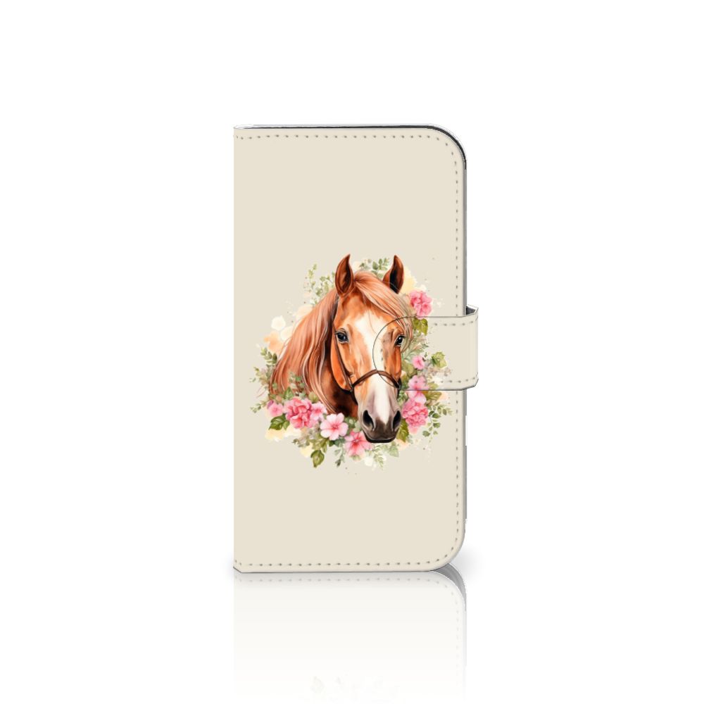 Telefoonhoesje met Pasjes voor iPhone 16 Paard design paard aanzicht