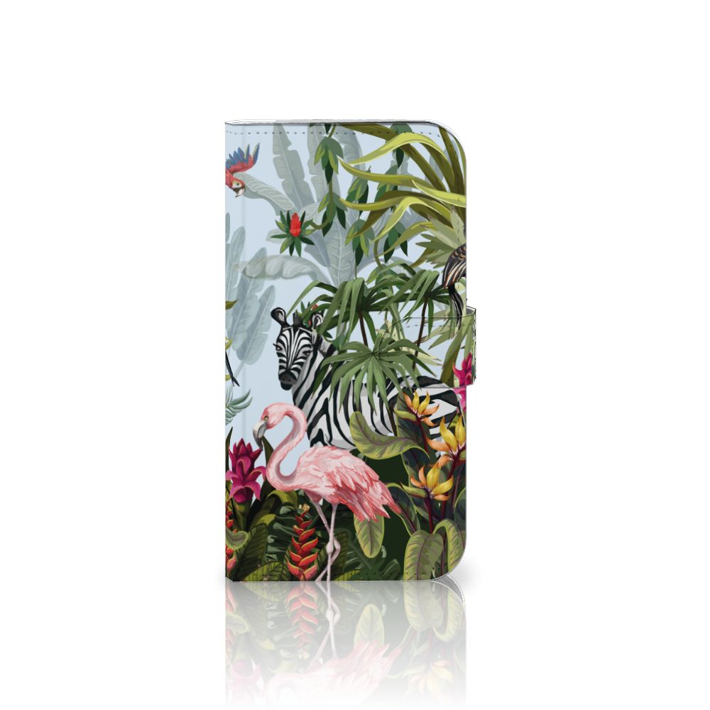Apple iPhone 16 Plus Telefoonhoesje met Pasjes Jungle design voorkant