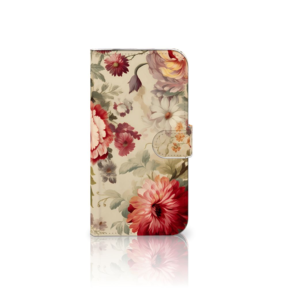 Telefoonhoesje met Pasjes voor iPhone 16 Pro Max Leopards bloemen design voorkant