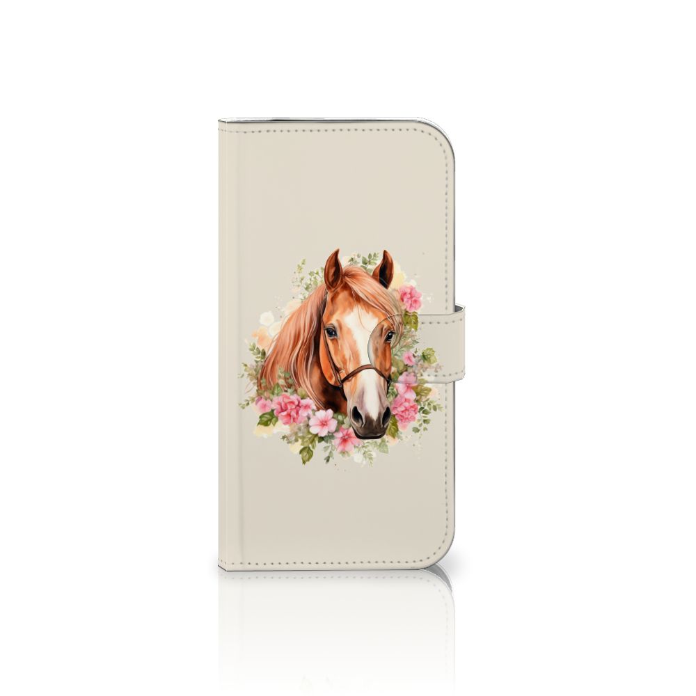 Apple iPhone 16 Pro Max Telefoonhoesje met Pasjes Paard voorkant