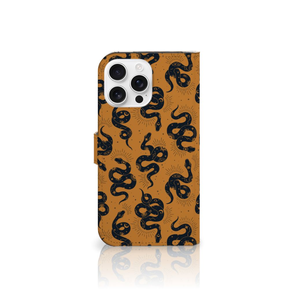 iPhone 16 Pro Max Telefoonhoesje met Pasjes Snakes zijaanzicht