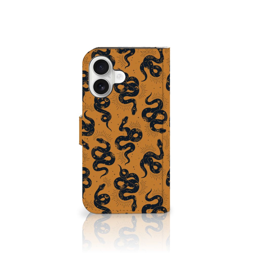 iPhone 16 Telefoonhoesje met Pasjes Snakes achterzijde