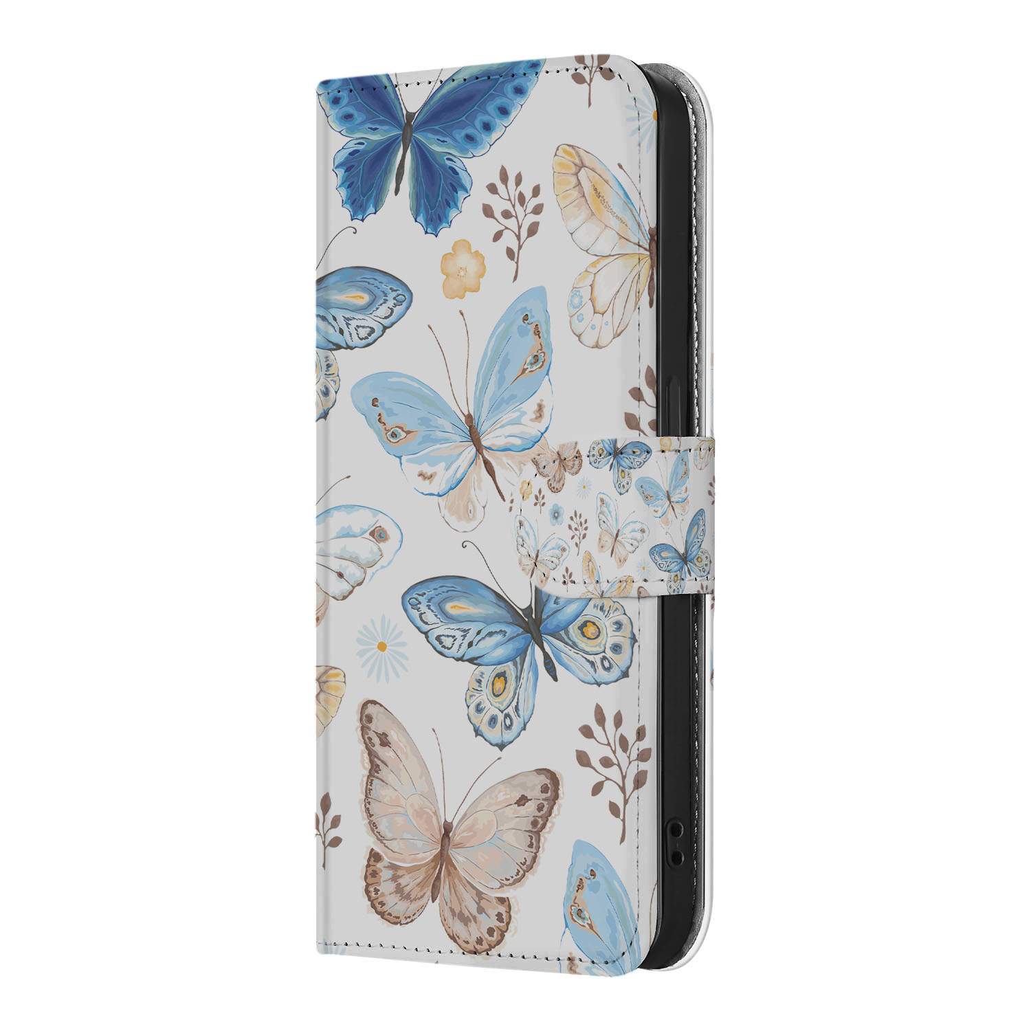 iPhone 16e Telefoonhoesje met Pasjes Vlinder design vooraanzicht