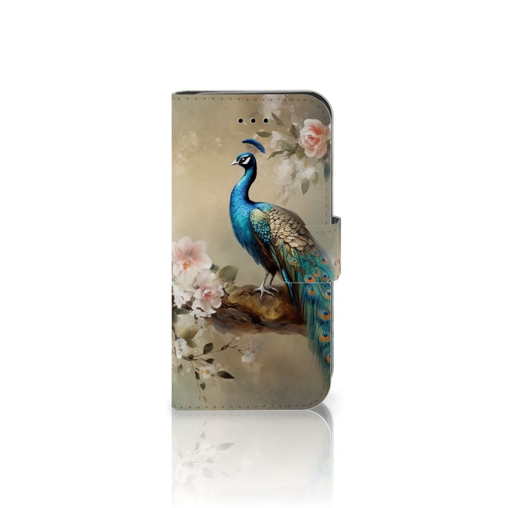 Telefoonhoesje met Pasjes voor iPhone 7 | 8 | SE (2020) | SE (2022) Vintage Pauwen