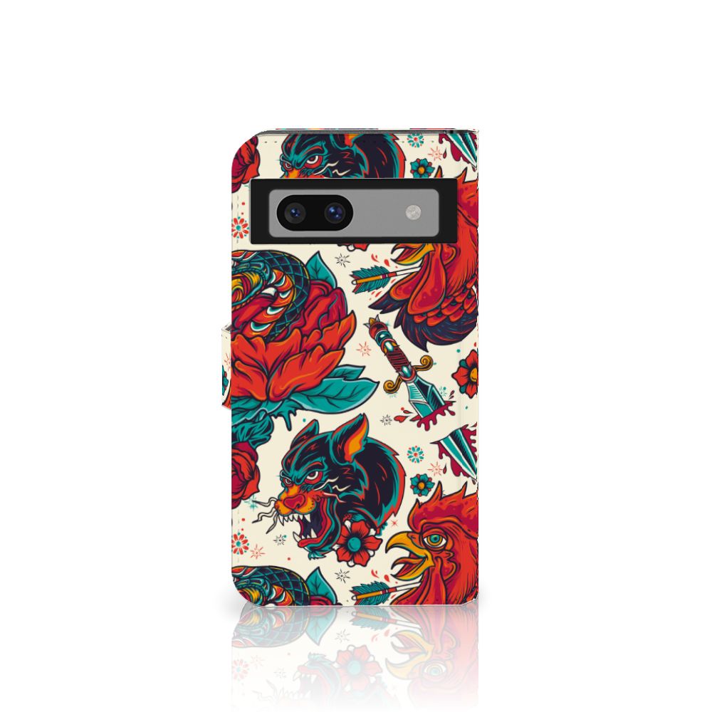 Google Pixel 7A Telefoonhoesje met foto Old Skool vintage design voorkant