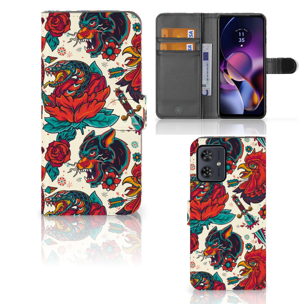 Motorola Moto G54 Telefoonhoesje met foto Old Skool design voorzijde