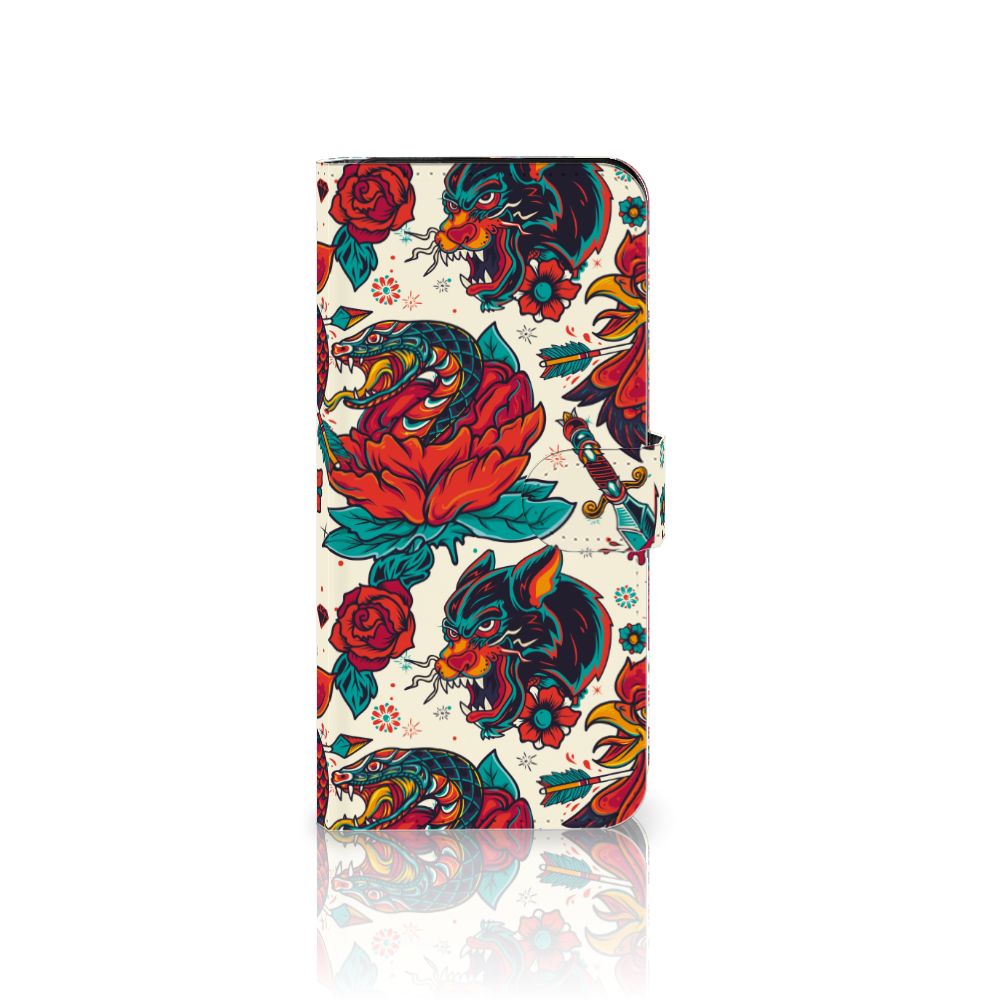 OnePlus Nord 3 Telefoonhoesje met foto Old Skool tattoo bloemen design voorkant