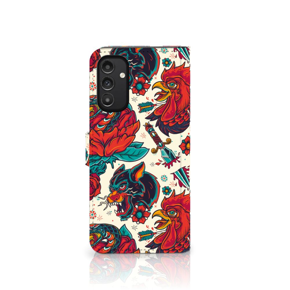 Telefoonhoesje met foto voor Samsung Galaxy A14 4G Old Skool met tattoo-inspiratie en vintage design.