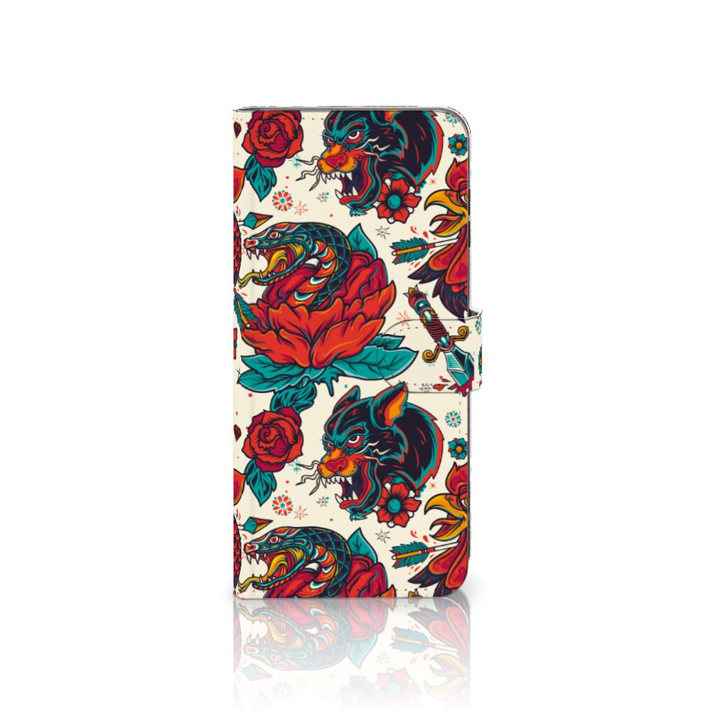 Samsung Galaxy A16 4G/5G Telefoonhoesje met foto Old Skool tatoeage design vooraanzicht