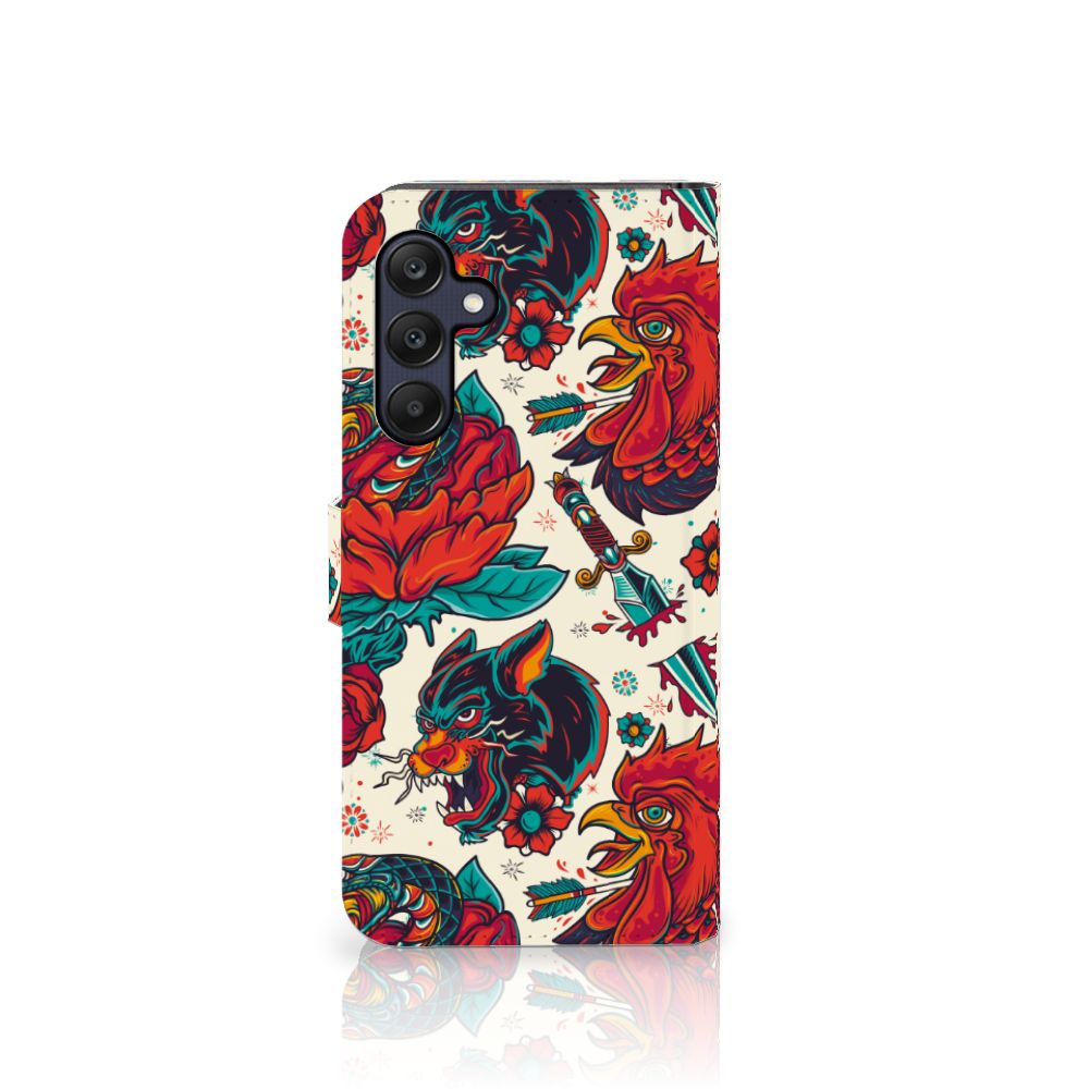 Samsung Galaxy A25 Telefoonhoesje met foto Old Skool vintage design zijaanzicht