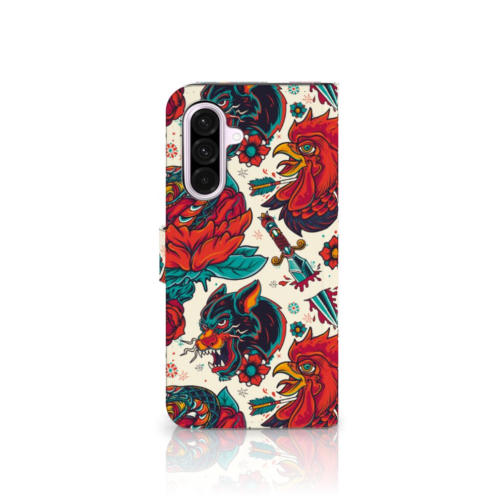 Samsung Galaxy A56 Telefoonhoesje met foto Old Skool tatoeage ontwerp voorkant