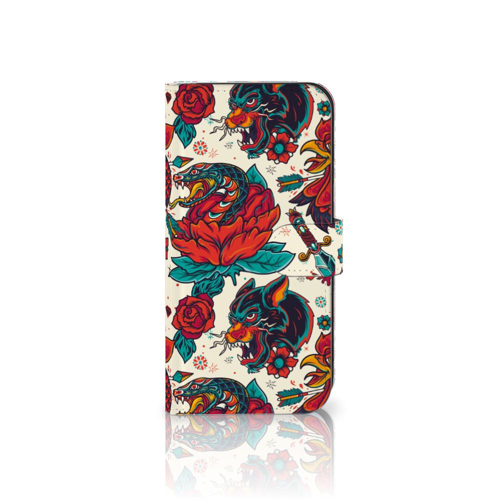 Samsung Galaxy S25 Plus Telefoonhoesje met foto Old Skool tattoo bloem print