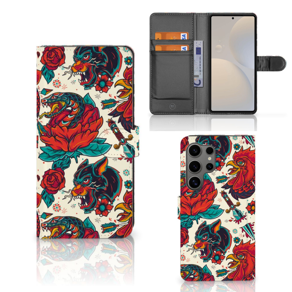 Samsung Galaxy S25 Ultra Telefoonhoesje met foto Old Skool design voorzijde en binnenkant