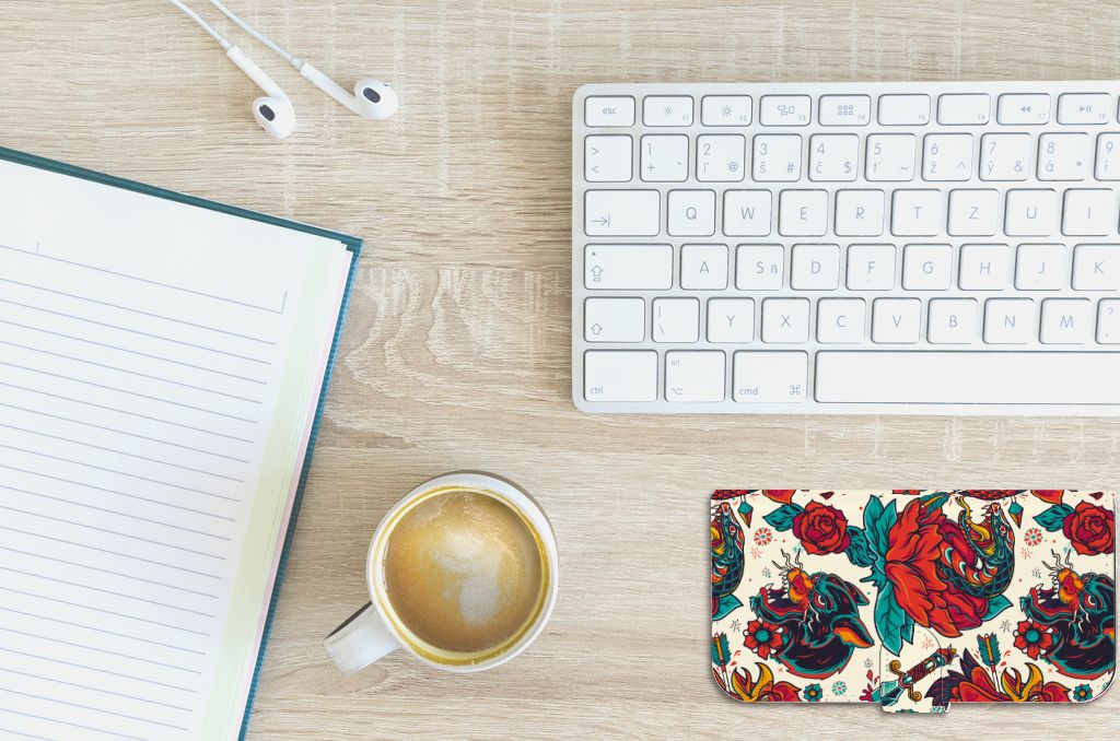 iPhone 15 Plus Telefoonhoesje met foto Old Skool vintage design bureau anzicht