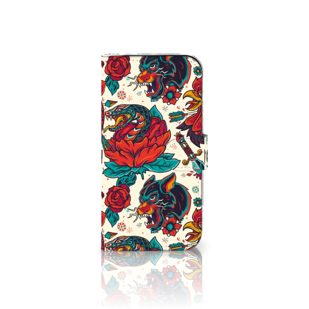 Telefoonhoesje met foto voor iPhone 16 Pro Old Skool tattoo design front