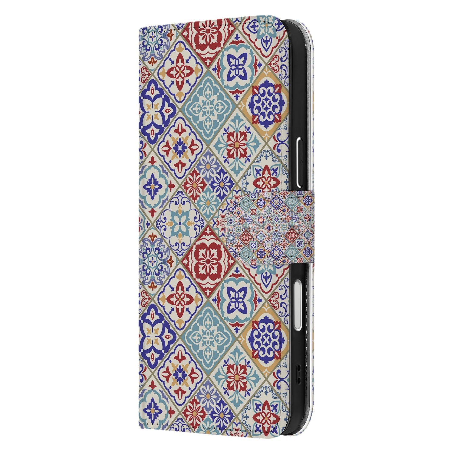 Tiles Color Hoesje Voor iPhone Air Bookcase tegelpatroon voorkant