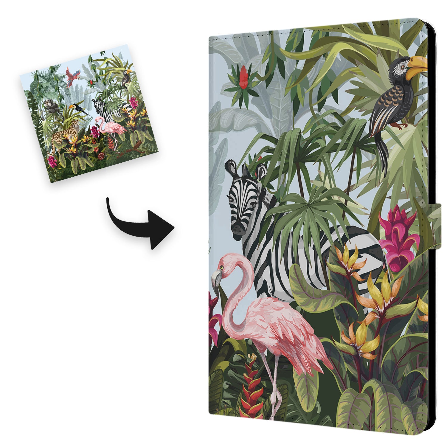 Uniek Nokia T20 Tablethoesje met Stand - Jungle Design | B2C Telecom