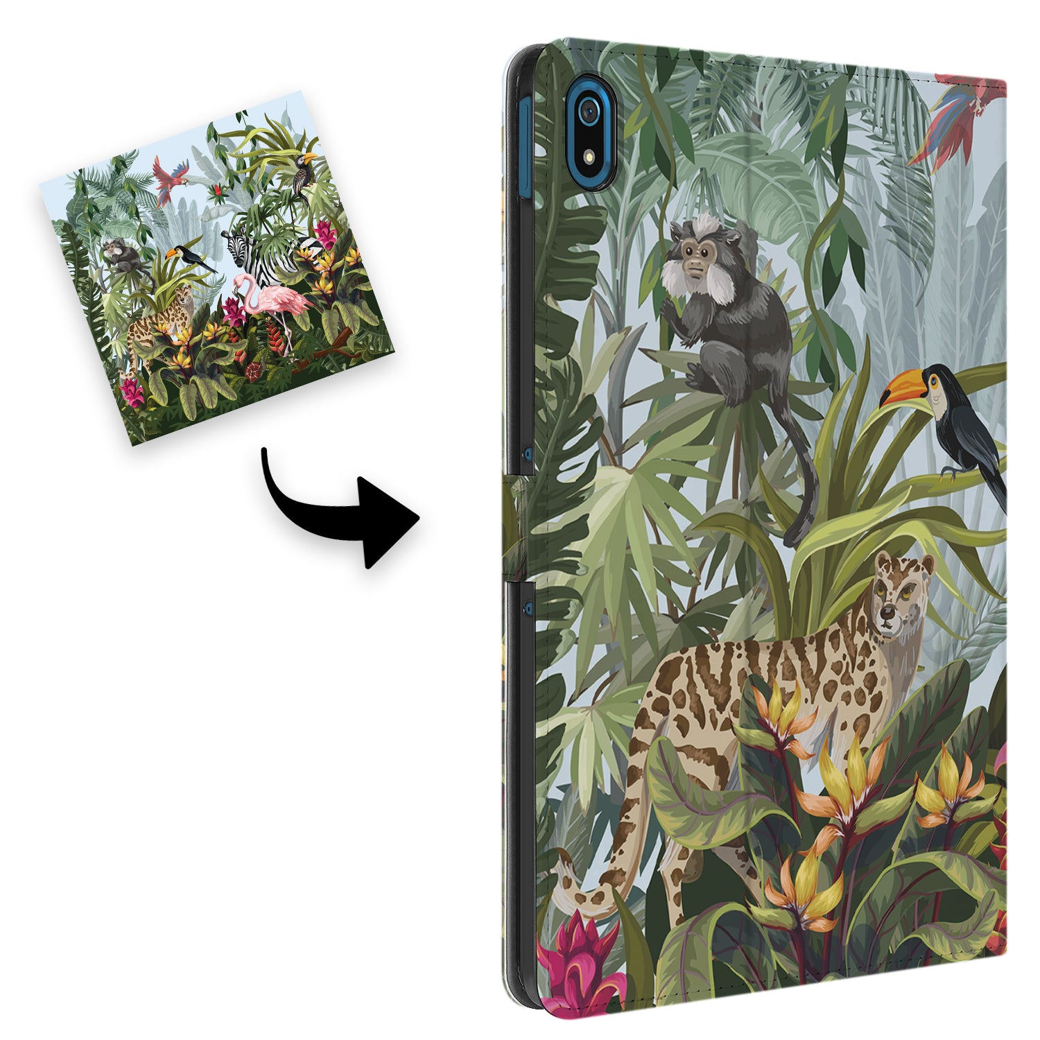 Uniek Nokia T20 Tablethoesje met Stand - Jungle Design | B2C Telecom