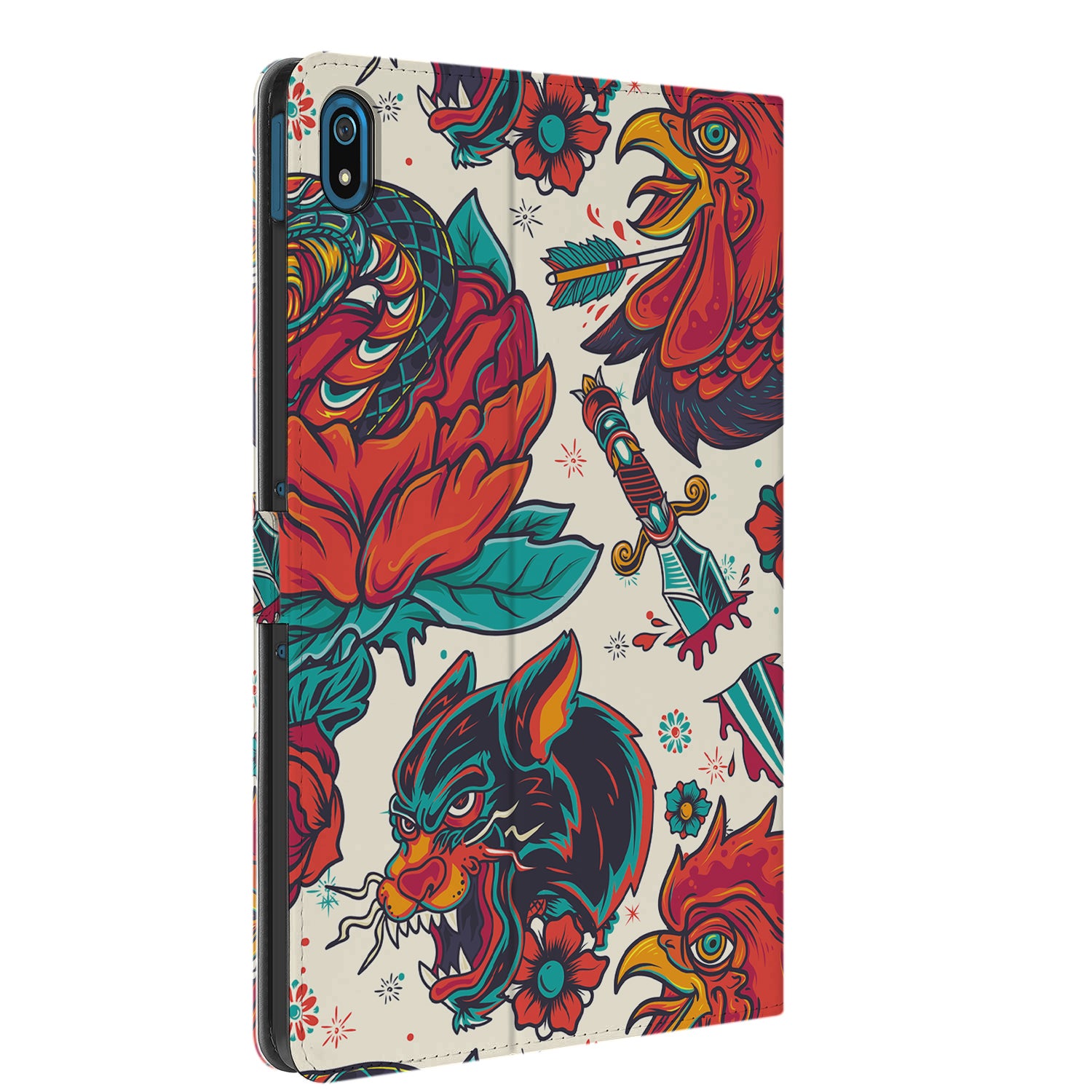 Uniek Nokia T20 Tablethoesje met Stand - Old Skool Design | B2C Telecom