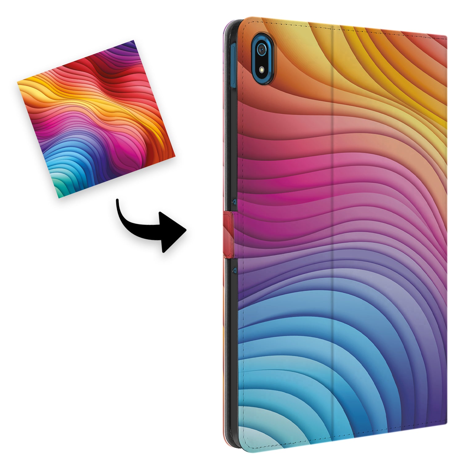 Uniek Nokia T20 Tablethoesje met Stand - Regenboog Design | B2C Telecom