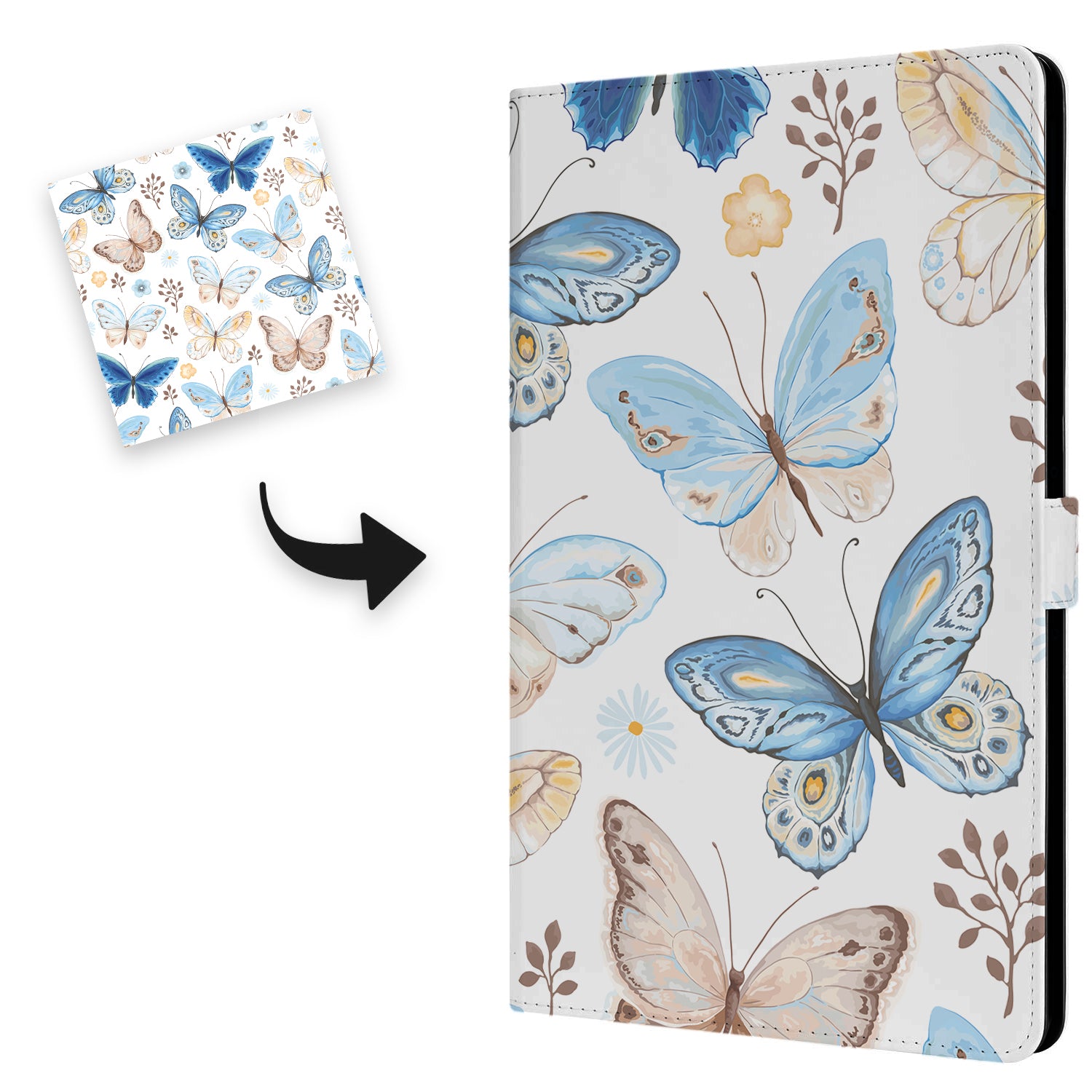 Uniek Nokia T20 Tablethoesje met Stand - Vlinders Design | B2C Telecom