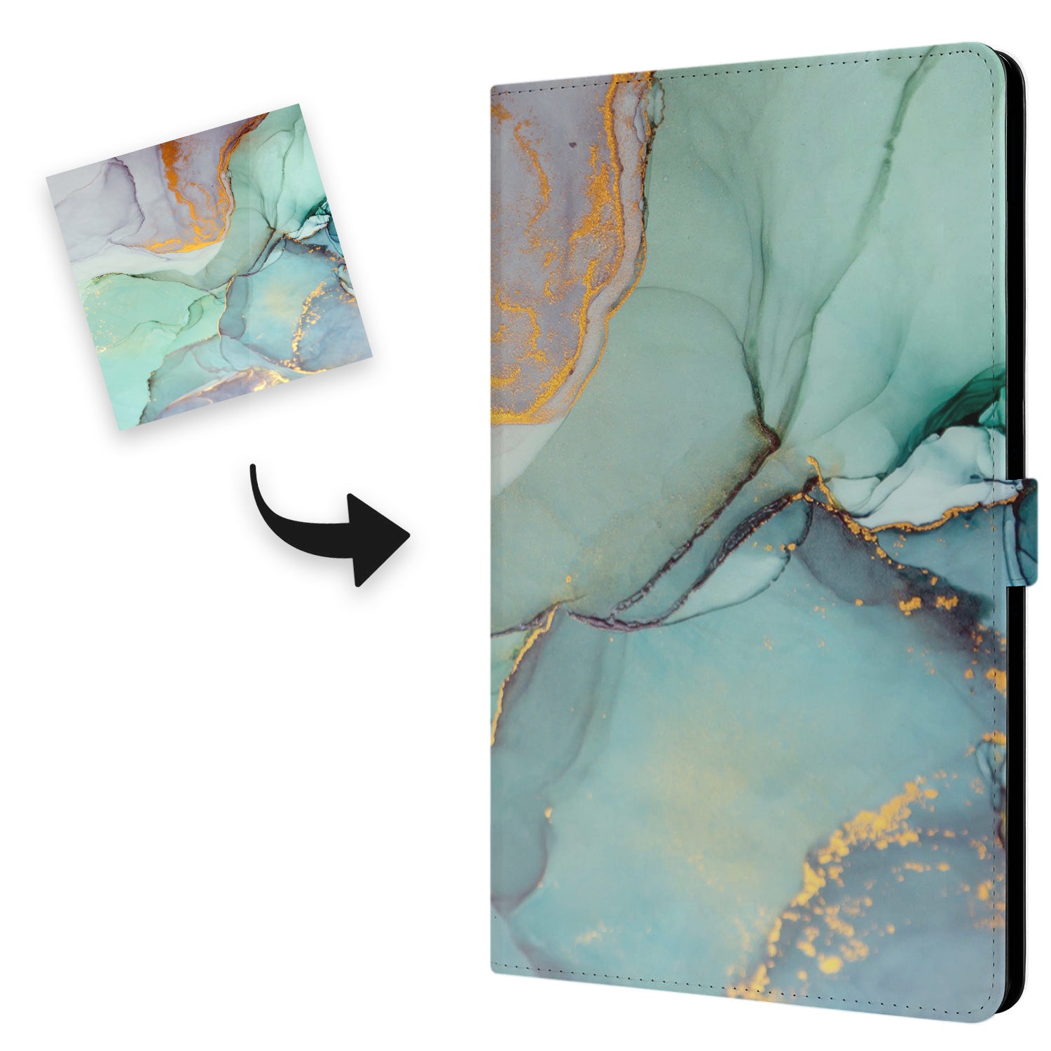 Uniek Nokia T20 Tablethoesje met Stand - Watercolor Mix Design | B2C Telecom