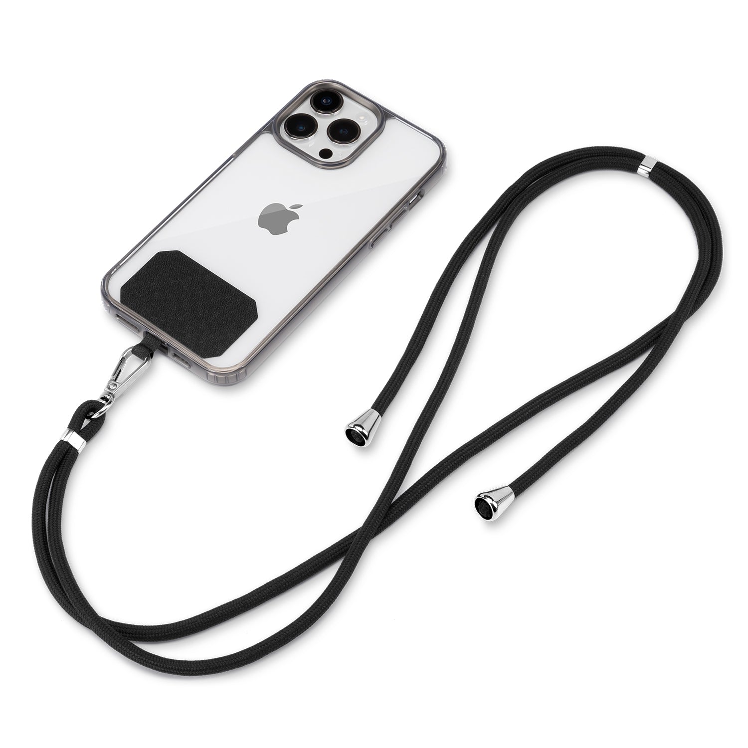 Universeel Telefoonkoord Zwart - Zilver