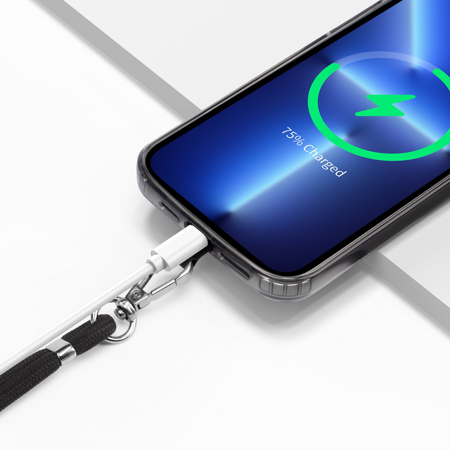 Universeel Telefoonkoord Zwart - Zilver